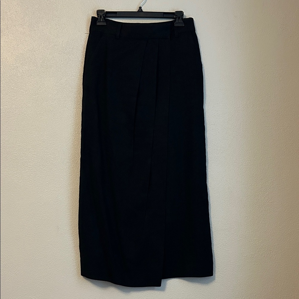 Massimo Dutti Linen Black Women's Skirt